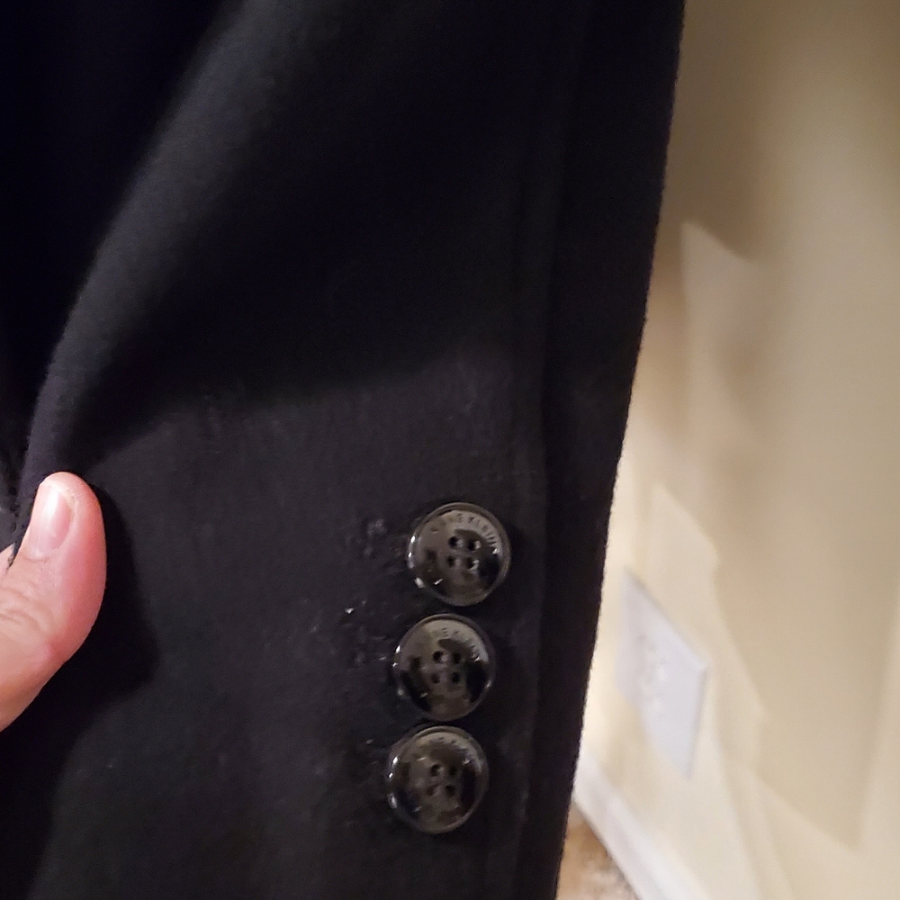 Anne Klein Black Wool Coat - Picture 6 of 12
